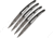 Deejo Steak TI Paperstone Blossom Kitchen Knives, 9in Overall, 4.25in Gray Titanium Coated Z40C13 SS Blade, Black Paperstone, Black, 4FS020