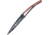 Deejo Tattoo Linerlock 37g Terra Folding Knife, 3.75 black finish partially serrated Z40C13 stain, Coralwood handle, 1GB000554