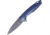 Defcon Framelock Folding Knife, 3.75in Gray Titanium Coated S35Vn SS Blade, Blue Stonewash Titanium Handle, Pocket Clip, Glass Breaker, TF5288