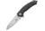 Defcon JK Hybrid Framelock Blk/Gray Folding Knife, 3.63in D2 Tool Steel Sheepsfoot Blade, Black Textured G10 Handle With Gray Titanium Back Handle, Glass Breaker, Stonewash And Satin Blade, TF3220