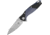 Defcon JK Mako Framelock Folding Knife, Blue, Blue stonewash finish titanium handle with carbon , TF 5290-3
