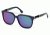 Diesel DL0166 Sunglasses - Shiny Blue Frame Color, Green Mirror Lens Color