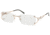 Diva Womens 5345  Eyeglasses - Gold/Crystal Stones Frame w/ Clear Lenses, Size 55-15-124 5345-765