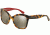 Dolce&amp;Gabbana CONTEMPORARY DG4240 Single Vision Prescription Sunglasses DG4240-28936G-54 - Lens Diameter 54 mm, Frame Color Top Havana On Red
