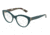 Dolce&amp;Gabbana DG3246 Progressive Prescription Eyeglasses 3022-53 - Top Petroleum/rose Print Frame