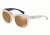 Dolce&amp;Gabbana DG4272 Progressive Prescription Sunglasses DG4272-3005F9-53 - Lens Diameter 53 mm, Frame Color Top White/gold/blue