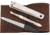 Dovo Nickel Plated Pocket Set w/Nail Clippers,Tweezers and File and Brown Leather Pouch, 4009 051