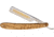 Dovo Straight Razor Stainless Folding Knife,3in,Stainless Steel,Standard Edge,Satin,Olive,Wood Handle DOV415875