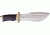 Down Under Knives Razorback Fixed Blade Knife, 7in, Black Leather Wrapped Handle DUKRB