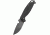 DPx Gear DPx HEST/F Triple Black 3.14in Blade Folding Knife,G10/Titanium Handle,Serrated Edge DPHSF128