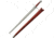 Dragon King Single Hand Arming Sword, 34.25in Overall, 28in Hand Forged 9260 Spring Steel Blade, Brown Leather Wrapped Handle, Atrim Design, Leather Wrapped Brown Wood Scabbard, SR36050