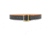 1-3/4" Plain Leather Garrison Belt with Solid Brass Center Bar Gold Buckle