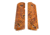 Ed Brown Products Grip Bushing, 1911, Government, Smooth, Poplar Burl, Pair 9 Design, Amber, 45-POPL-9