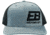 Ed Brown Products Trucker Hat, Mid-Profile, One Size, w/ E.B. Logo, Heather/Black, 961-HG-BL