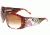 Ed Hardy Love Dog Crystal Sunglasses - Tortoise Frame, Brown Lens