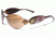 Ed Hardy Three Old School Roses Sunglasses - Cocoa Frame, Brown Lens