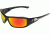 Edge Eyewear Brazeau Safety Glasses Black Frame Aqua Precision Red Mirror Lens Xbap119