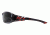 Edge Eyewear Brazeau Velocity 1 Sunglasses, Black &amp; Red Checkered Flag Frame, Smoke Lenses, XB116-C1