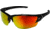 Edge Eyewear Khor G2 Safety Glasses - Black Frame / Aqua Precision Red Mirror Lenses, One Size, SDKAP119-G2