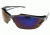 Edge Eyewear Khor Safety Glasses Black Frame Blue Mirror Lens Sdk118