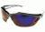 Edge Eyewear Khor Safety Glasses - Black Frame, Blue Mirror Lens SDK118