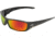 Edge Eyewear Reclus Safety Glasses Black Frame Aqua Precision Red Mirror Lens Srap119