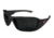 Edge Safety Brazeau Torque Safety Glasses,  Matte Black Frame with Pink E Logo / Smoke Lens, Smoke, One Size XB136-E6