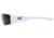 Edge Safety Brazeau Torque with Blue E Logo, Polarized Smoke Lens, White Frame, TXB246-E4