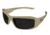 Edge Tactical Hamel  Shooting Glasses, Sand Thin Temple &quot; Matte Sand Frame /Polarized SmokeLenses, Smoke, One Size TXH736-TT