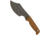 EKA Axeblade W1 Wood Pattern Fixed Blade Knife, 6.5in, Swedish Sandvik Steel, Standard Edge, Black Stonewash, Brown, G10 Handle EKA814302