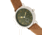 Elevon Northrop Leather-Band Watch, Camel/Green, ELE110-5