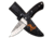 Elk Ridge Fixed Knive, 2.6in Blade, 3CR13 Steel Blade, Black/Wood, ER-200-18BK