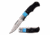 Elk Ridge ER-943BL Manual Folding Knife, 2.6in, 3CR13 Stainless Steel, Clip Point, Steel Blade, Pakkawood Handle, Black/Blue, ER-943BL