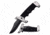 Elk Ridge ER-A930GB Spring Assisted Knife, 3.75in, 3CR13 Stainless Steel, Clip Point, Black Blade, Pakkawood Handle, Silver/Black, ER-A930SB