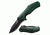 Elk Ridge Folding Blade, 2.9in, Stainless Steel Blade, Green Color Wood Handle ER-A013GW