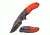 Elk Ridge Folding Blade, 3.5in, Stainless Steel Blade, Orange Outdoor Camo Coated Nylon Fiber Handle ER-A006OC