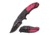 Elk Ridge Folding Blade, 3.5in, Stainless Steel Blade, Purple Outdoor Camo Coated Nylon Fiber Handle ER-A006PC