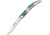 Elk Ridge Toothpick MOP/Stone Folding Knife, Mirror finish stainless long clip blade, Mother of Pearl and stone handle, ER-952BMOP