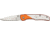 Elk Ridge Two Tone Linerlock Folding Knife 2in, 2in, Stainless Blade, Silver/Orange Aluminum Handle ER132OR