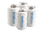 Eneloop C Cell Spacer AA Battery Converters - 4 Pack, White, BQ-BS2E4SA