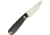 Enzo Necker 70 Black Micarta Fixed Blade Knife, 2.75in, Standard Edge, Satin, Black, Micarta Handle BRI9803