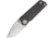 EOS Prawn Folder CF Folding Knife, 2in Stonewash SS Tanto Blade, Carbon Fiber Handle With Black Aluminum Back Handle, EOS019