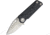 EOS Prawn Folder Spear Folding Knife, 2in Stonewash SS Spear Point Blade, Black Aluminum Handle, EOS015