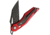 EOS Urchin Friction Folder Red Folding Knife, 3in Black Dlc Coated Nitro V Steel Blade, Red Titanium Handle With Carbon Fiber Inlay, Pocket Clip, Slip Joint, EOS044