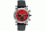 Equipe E108 Balljoint Mens Watch - Silver Case, Red Dial, Rubber Strap