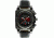 Equipe E305 Gasket Mens Watch - Black Bezel, Case, Leather Strap - Black Numbers