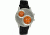 Equipe Q101 Octane Mens Watch - Black Strap, Silver Case, Orange Dials