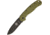 Esee Avispa Framelock OD/Black D2 Folding Knife,3.5in,D2 Tool Steel,Standard Edge,Black EDP Coated,OD Green,GRN Handle BRK1302ODB