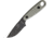 Esee Izula II Oxide Knife, 6.75in Overall, 2.63in Black Oxide Coated 1095Hc Steel Blade, Green Canvas Micarta Handle, Clip Plate Attachment For Sheath, Black Molded Plastic Sheath, IZULA-II-B-BO