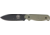 Esee Laser Strike Fixed Blade Knife, 4.875in, Black Textured Powder Coated Carbon Steel, Canvas Micarta Handle ESLSP